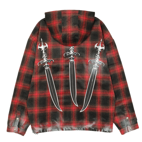 ★2024FW 超新作★THUG CLUB★Arab Sword Flannel Zip-up★3色 Arab Sword Flannel Zip-up – thug club