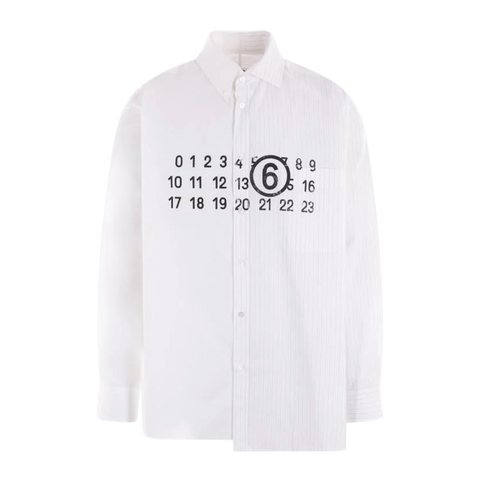 MM6 MAISON MARGIELA LONG SLEEVE POPLIN BUTTON DOWN SHIRT 