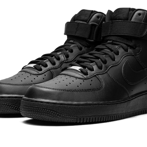 Nike air force one high top black deals