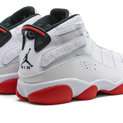 Red and white jordan 6 rings outlet