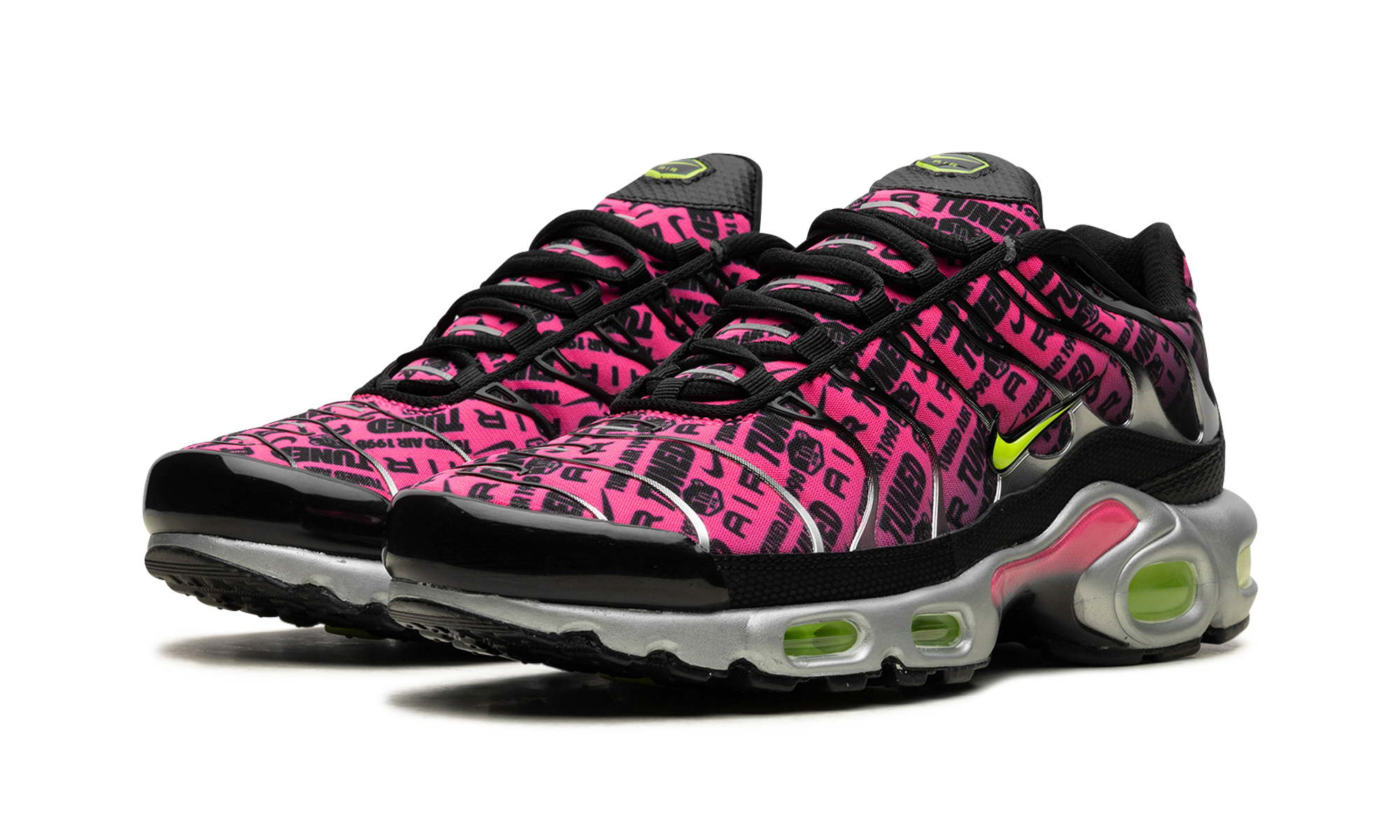pink and green air max plus