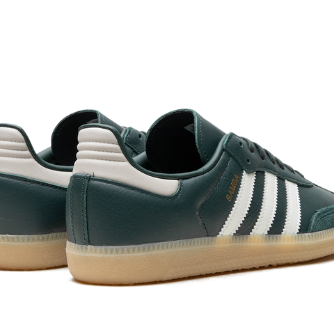 adidas Originals Samba OG Grade School Boys' Mineral Green/Off-White/Putty Grey Shoes, Size: 6.5