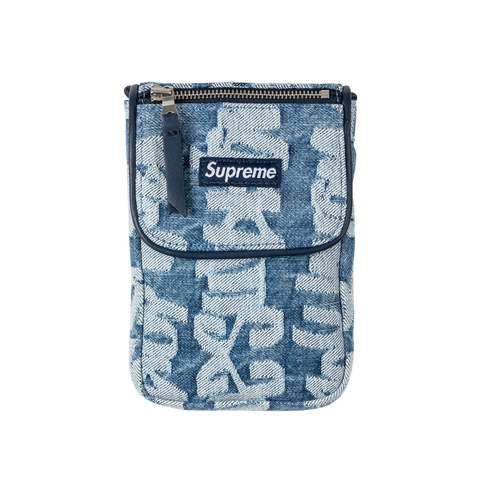 SUPREME Fat Tip Jacquard Denim Neck Pouch 