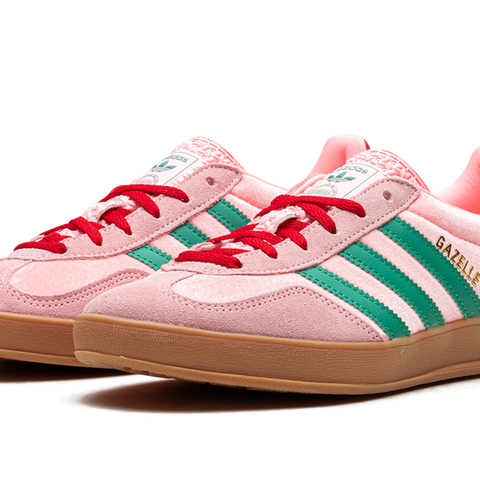 adidas gazelle silver green womens adidas Gazelle (Semi Pink Spark/Lucid Blue/Gum) main image 1