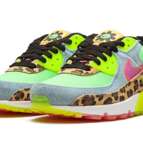 Nike W Air Max 90 Lx Denim Leopard Print CW3499 300 Stadium Goods