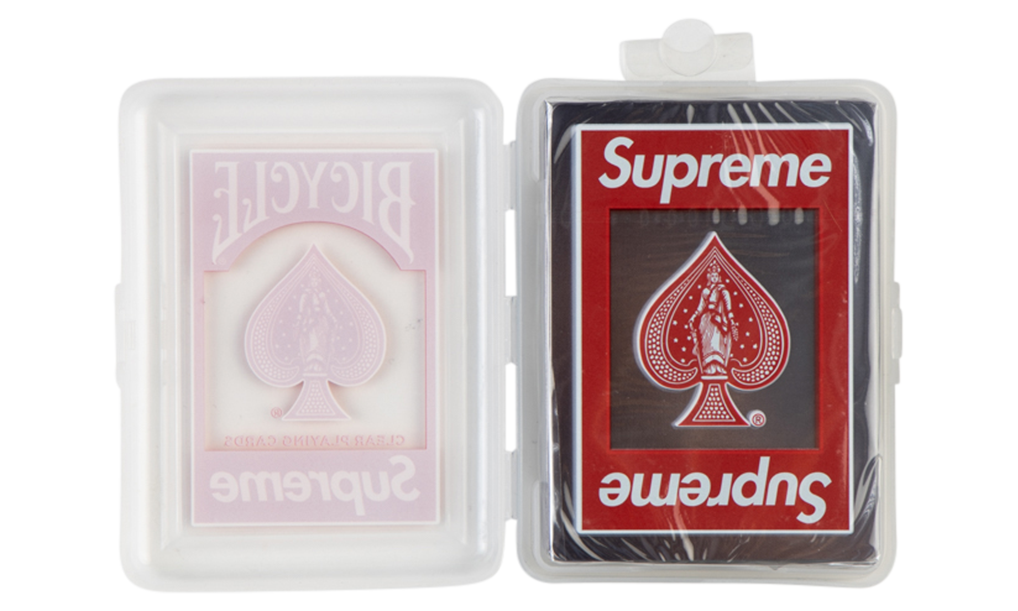 Supreme Bicycle Clear Playing Cards 4個