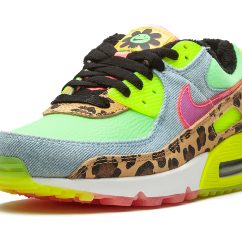 Nike W Air Max 90 Lx Denim Leopard Print CW3499 300 Stadium Goods
