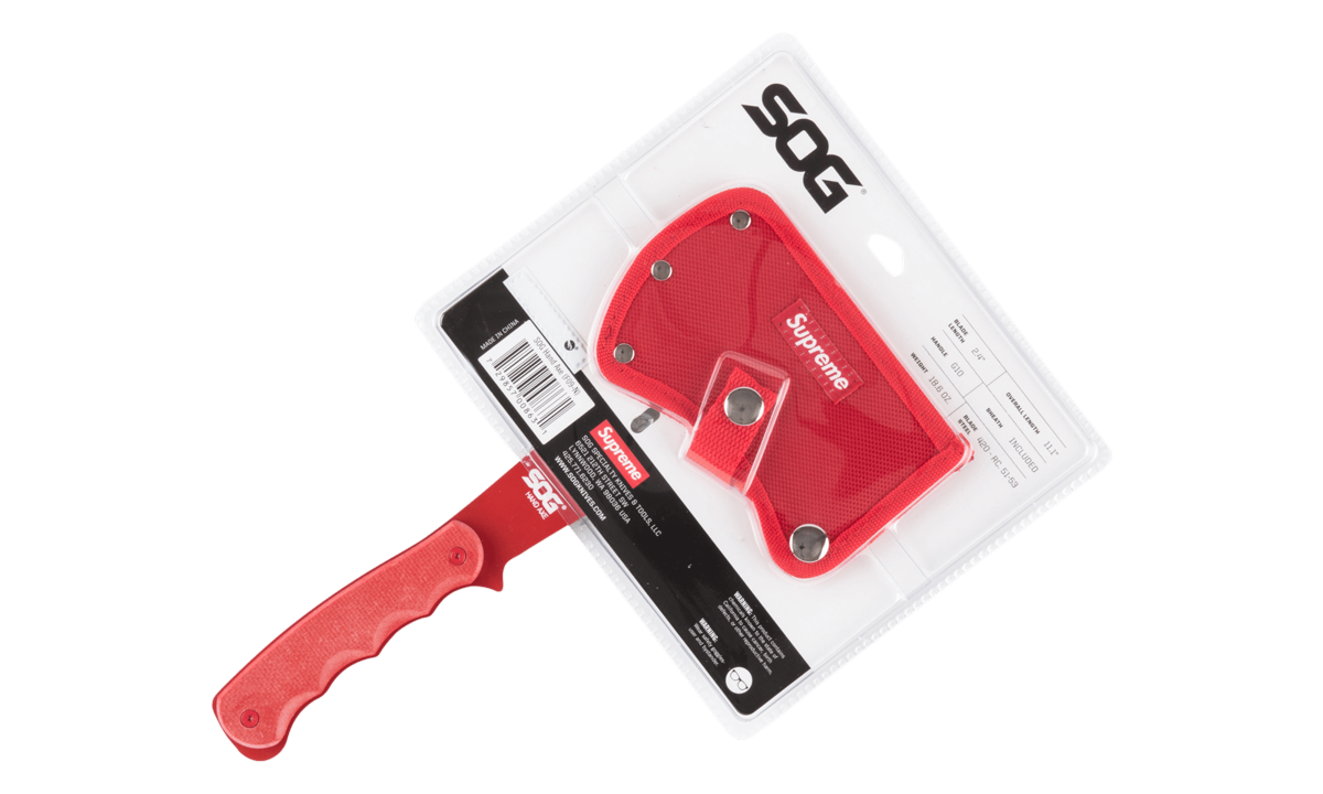 18SS Supreme SOG Hand Axe Red 斧