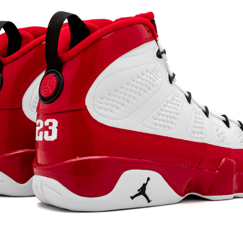 Red and white air jordan 9 shop