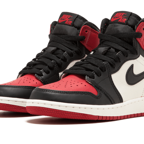 シューズ(女性用) NIKE GS AIR JORDAN RETRO HIGH BRED TOE JORDAN Air Jordan 1 Retro High OG GS 