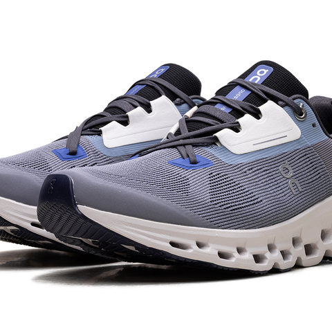 ON RUNNING Cloudstratus \'Fossil Grey Midnight Navy\' Running Shoes Size 13 On Cloudstratus Fossil Grey Navy White Running Shoes  main image 4