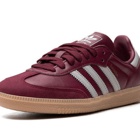 adidas Women's Originals Samba OG Le Casual Shoes in Collegiate Burgundy/Gum
