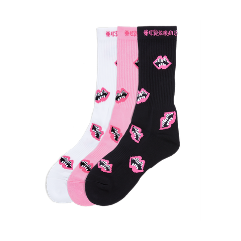 CHROME HEARTS × MATTY BOYCHOMPERソックス白ピンク CHROME HEARTS Chrome Hearts Matty Boy Chomper Socks 