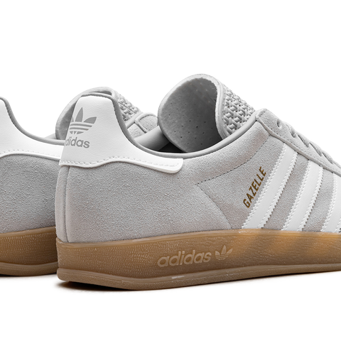 adidas Originals Gazelle Men's Grey Two/Ftwr White/Gold Metallic Shoes, Size: 9