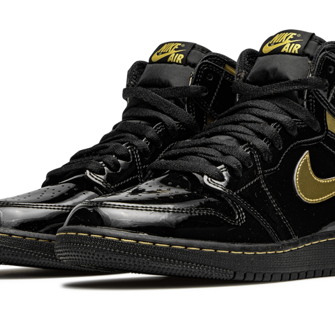 Air jordan 1 retro high black and yellow sales