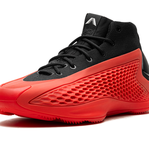 adidas Anthony Edwards 1 Pure Ruby Men's Basketball Shoes, Black/Red/Cloud White, Size: 13.5