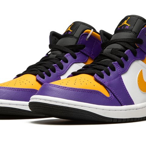 Air jordan retro 1 mid lakers discount