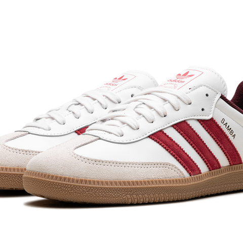 adidas Men Samba OG White Better Scarlet JI3201, 9.5
