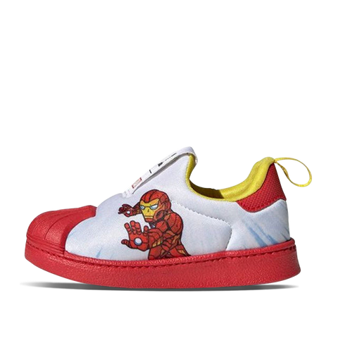 adidas Superstar 360 White/Red/Yellow Infant Boys' Shoes, Size: 6