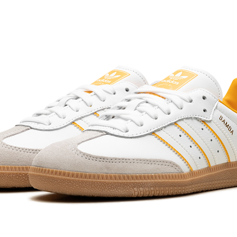 adidas Samba OG Shoes - Men's - Cloud White / White / Crew Yellow