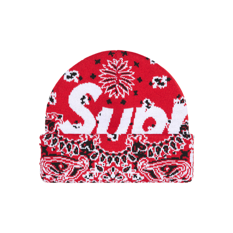 SUPREME Bandana Big Logo Beanie 