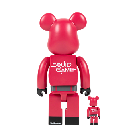Bearbrick SQUID GAME GUARD ○△□ 100％ 400％ Bearbrick x Squid Game Guard (Square) 100% & 400% Set - US