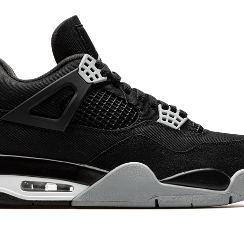 Brand New Retro 4 Black Canvas -Men’s Classic Shoes Sneakers Trainers GS) Air Jordan 4 Retro SE  main image 2
