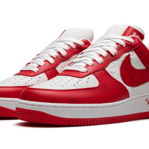 NIKE Louis Vuitton Air Force 1 Low Virgil Abloh White Red Stadium Goods