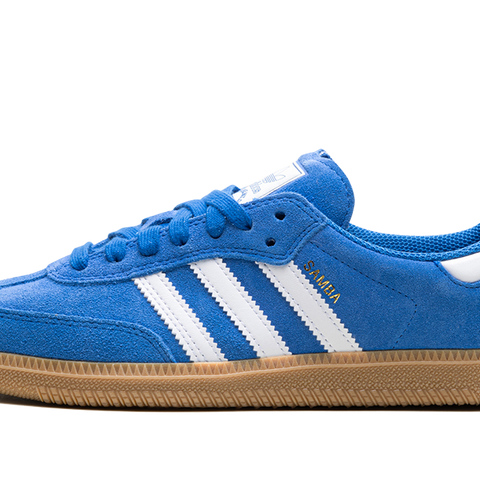 adidas Samba ADV Shoes - Unisex - Blue Bird / Cloud White / Gold - 5.5