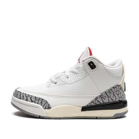 Air jordan 3 cement white sales