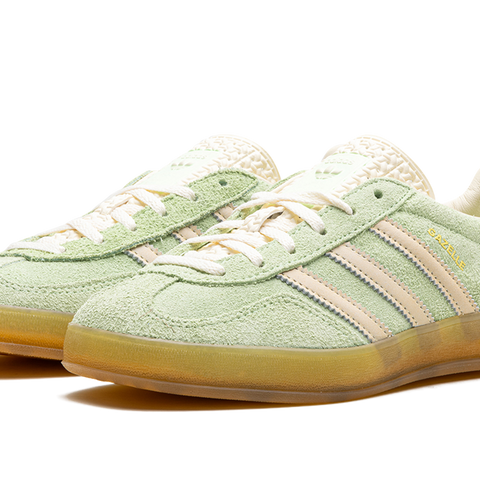 adidas gazelle silver green womens adidas W Gazelle Indoor 'Green Glow Pink' 6.5