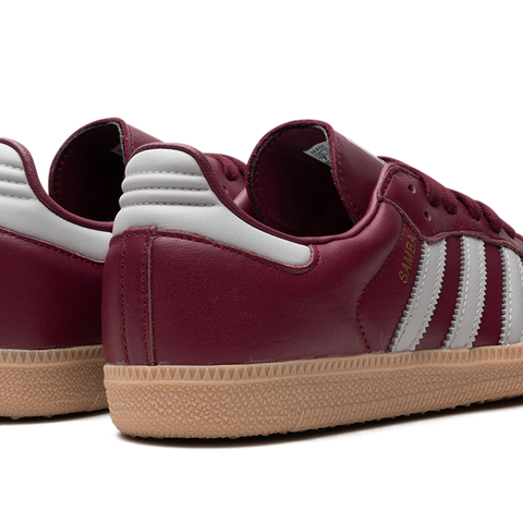 adidas Women's Originals Samba OG Le Casual Shoes in Collegiate Burgundy/Gum