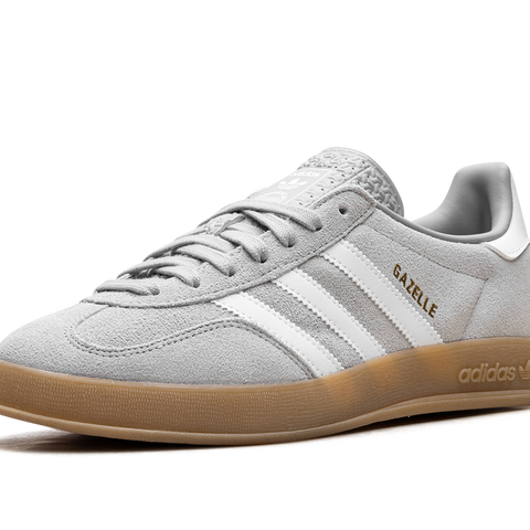 adidas Originals Gazelle Men's Grey Two/Ftwr White/Gold Metallic Shoes, Size: 9