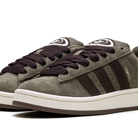 adidas Campus 00s Shoes - Men's - Olive Green Strata / Dark Brown / Cloud White