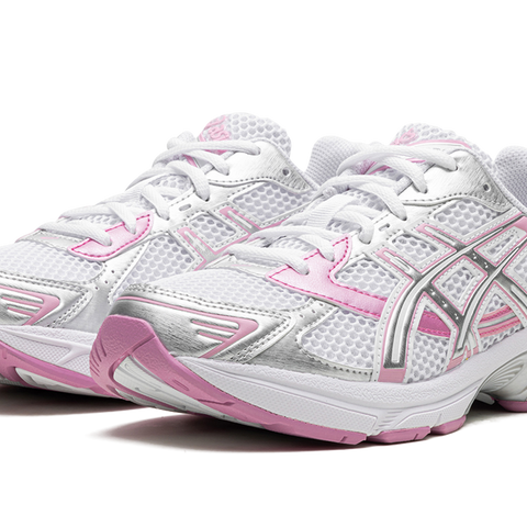 Asics pink and white sales