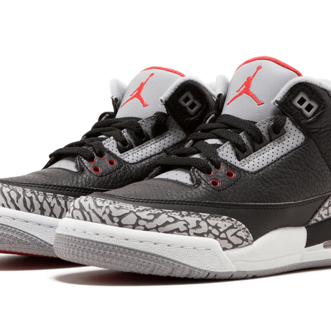 Jordan 3 white cement vs black cement clearance