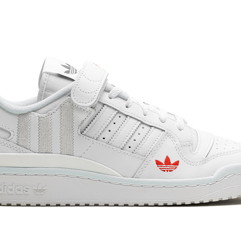 adidas Forum Low Shoes - Men's - Cloud White / Cloud White / Almost Blue