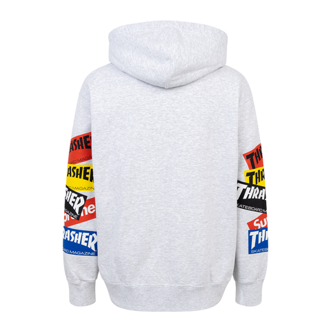 SUPREME Thrasher Multi Logo Zip Up Hoo SUPREME Thrasher Multi Logo Zip Up Hoo
