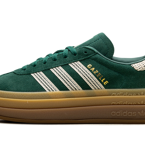 adidas gazelle silver green womens adidas Women's Gazelle Bold 'Collegiate Green White Gold' 6