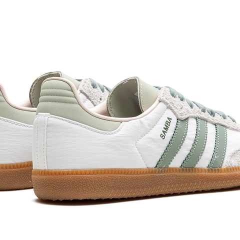 adidas Originals White & Green Samba OG Sneakers adidas Originals White & Green Samba OG Sneakers