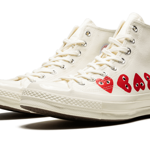 Comme des garcons x converse white on sale