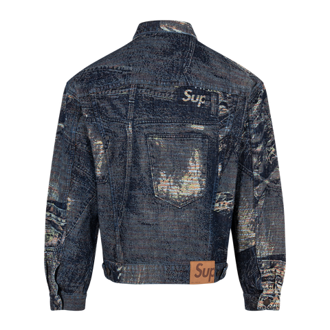 SUPREME Supreme Archive Denim Jacquard Trucker Jacket SUPREME Supreme Archive Denim Jacquard Trucker Jacket