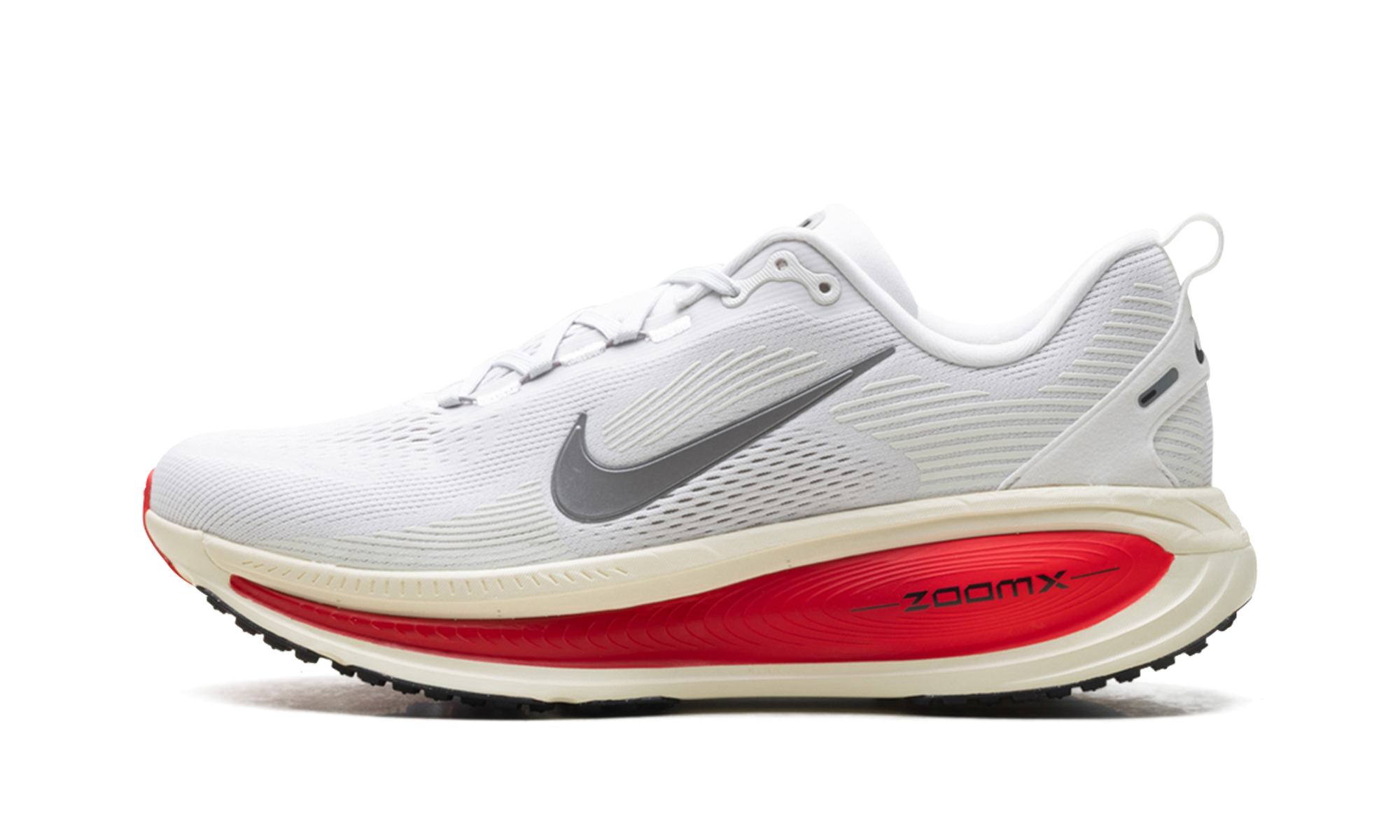 Nike Vomero 18 Platinum Tint Siren Red Light Smoke Grey Metallic Pewter