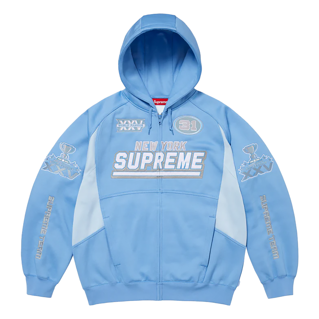 SUPREME Football Zip Up Hooded Sweatshirt 