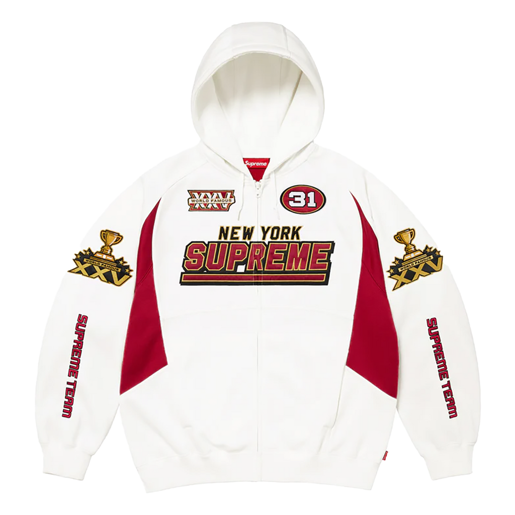 SUPREME Football Zip Up Hooded Sweatshirt 