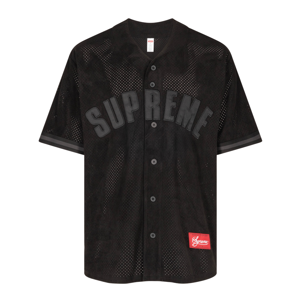 SUPREME Ultrasuede Mesh Baseball Jersey 