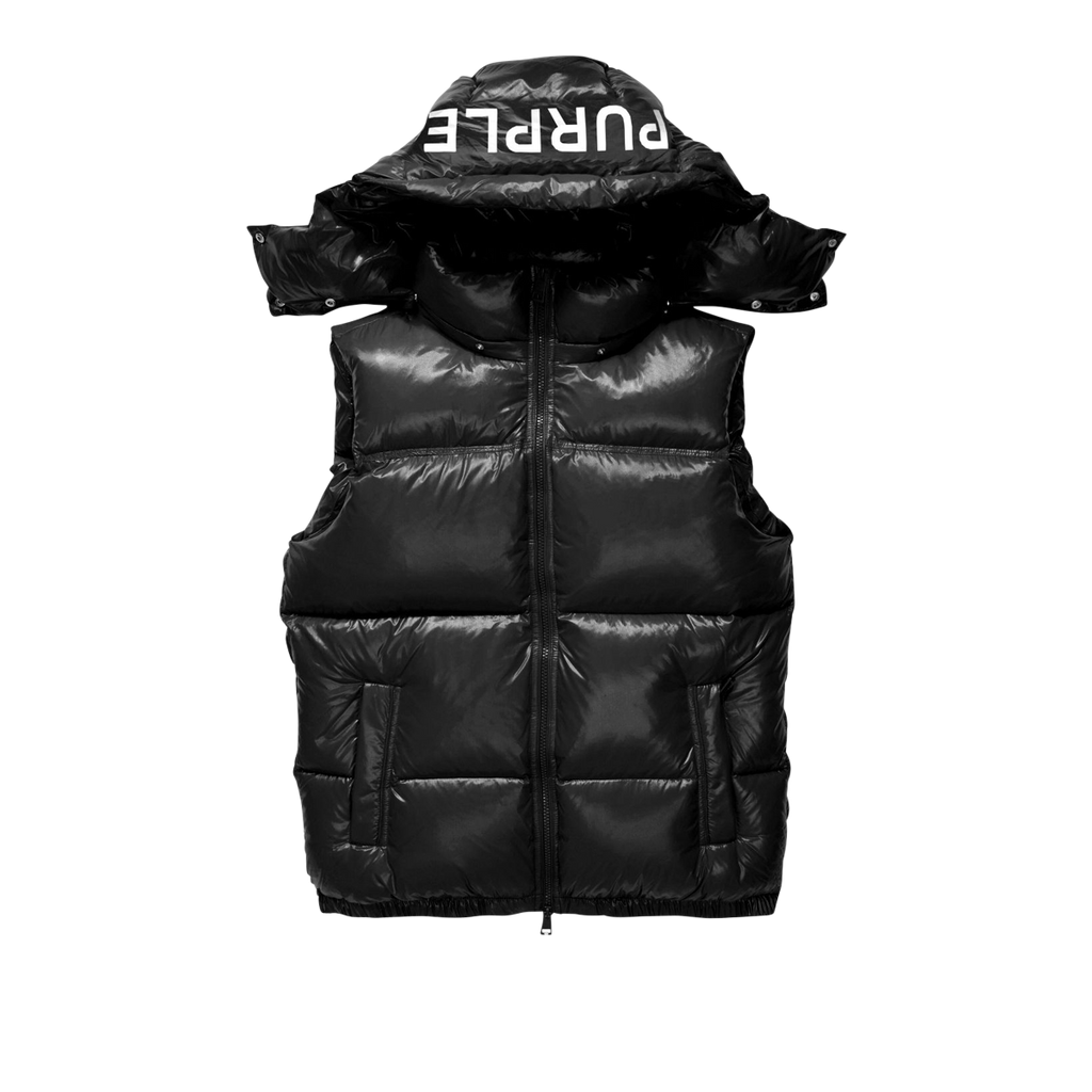 PURPLE BRAND NYLON PUFFER VEST 