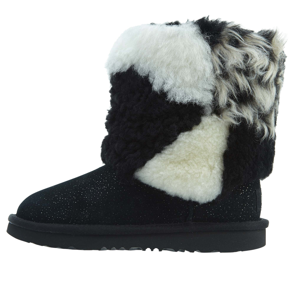 Ugg classic short patchwork fluff hotsell
