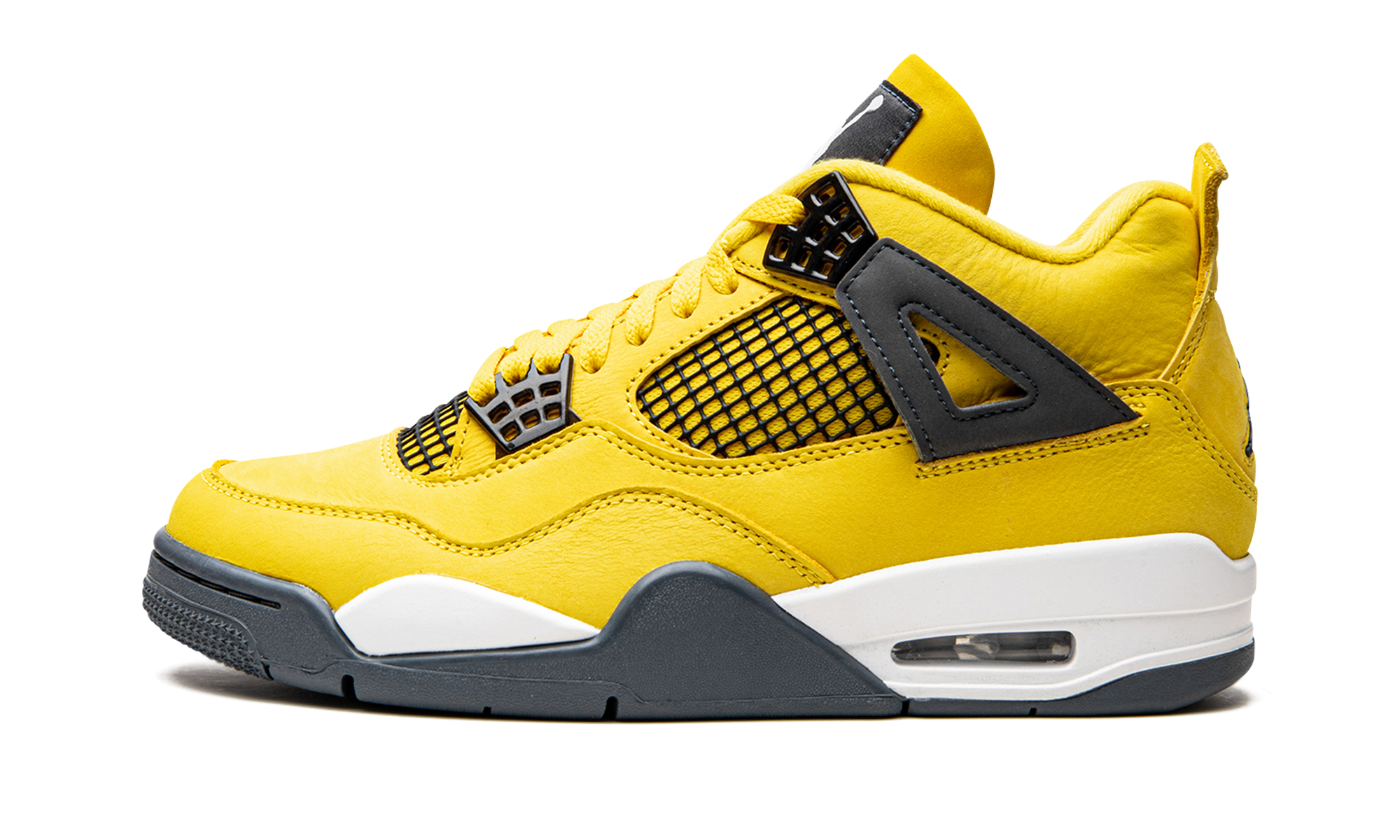 nike air jordan IV 4 retro lightning yellow 2021 7Y OG Used