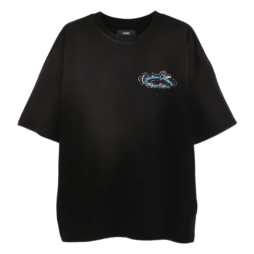 AMIRI Crystal Chateau Script Oversize Tee 